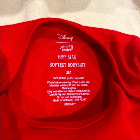 Disney Red Christmas Mickey Mouse Bodysuit - Picture 4 of 4